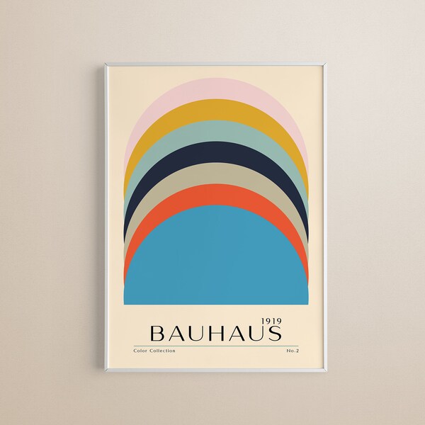 Bauhaus,Bauhaus poster, Bauhaus print poster, Color Collection No.2 exhibition poster, moden wall art,high quality, digital download