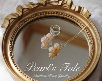 Natural Pearl skull Hoop Earrings• Hand-carved Double Head Pearl Skull earrings •925 Sterling silver earrings •14k Gold Filled