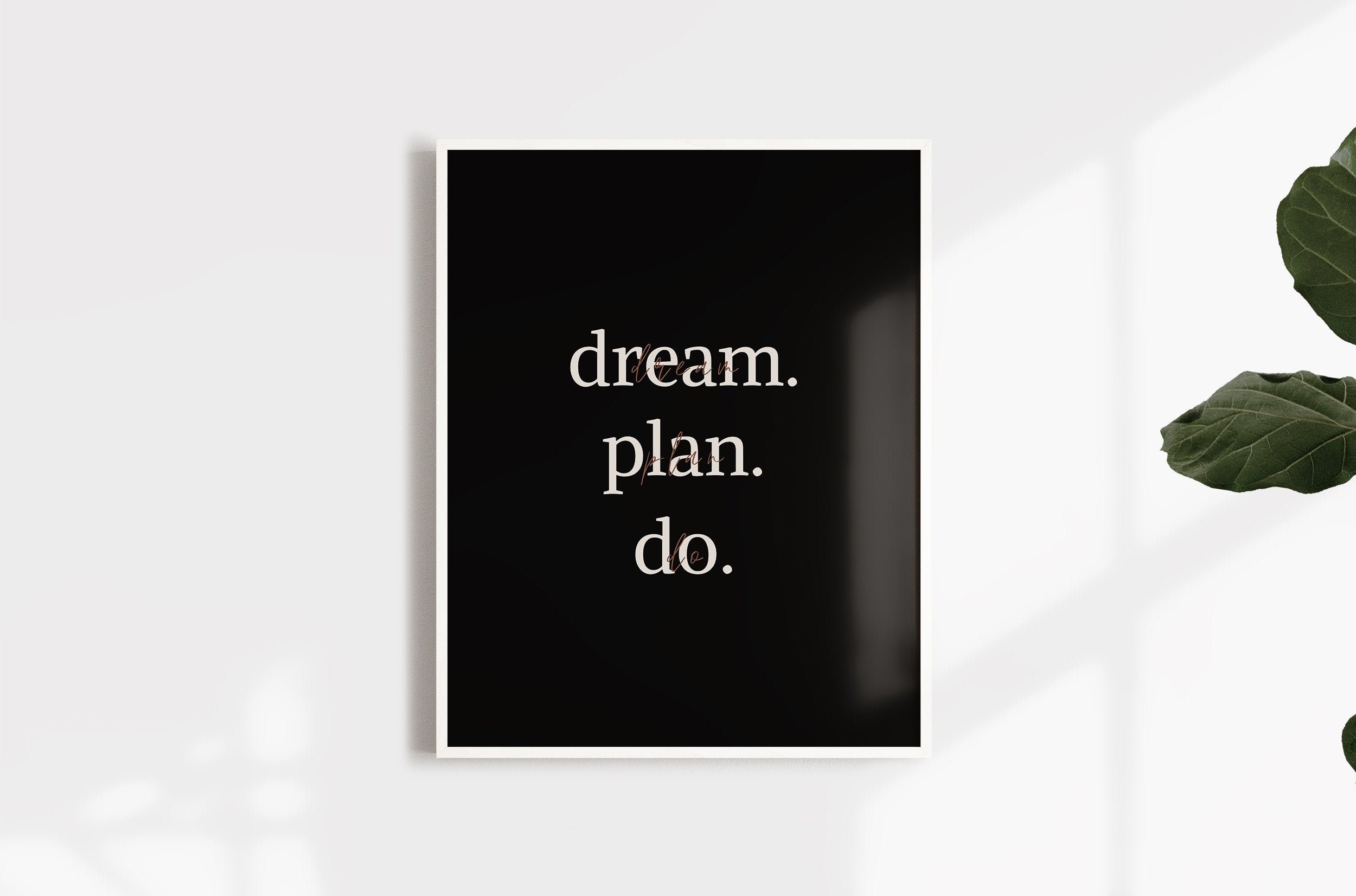 Inspirational Wall Art Printable Poster Printable Quotes Office Quote Wall Art Wall Art Print Dream Plan Work Home Wall Decor