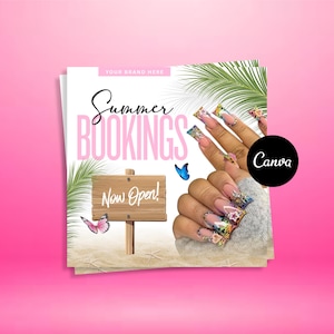 DIY-canva-flyer, zomerflyer, flyer afspraken beschikbaar, canva-flyer, nagelflyer, flyer ontwerpen, logo-ontwerp, doe-het-logo, visitekaartjes