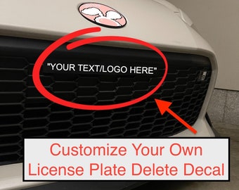 Customizable GR86 Text Logo License Plate Delete Decal Sticker for 2022 2023 2024 GR86