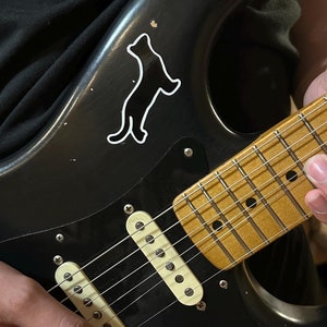 Calcomanía para guitarra Black Cat de David Gilmour y calcomanía para guitarra Black Strat de Luck and Strange
