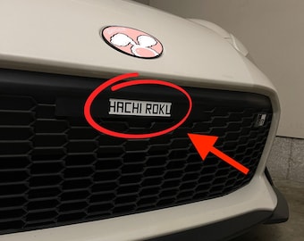 GR86 Hachi Roku 86 Eight Six Hachiroku Decal License Plate Delete Decal Sticker for 2022 2023 2024 GR86