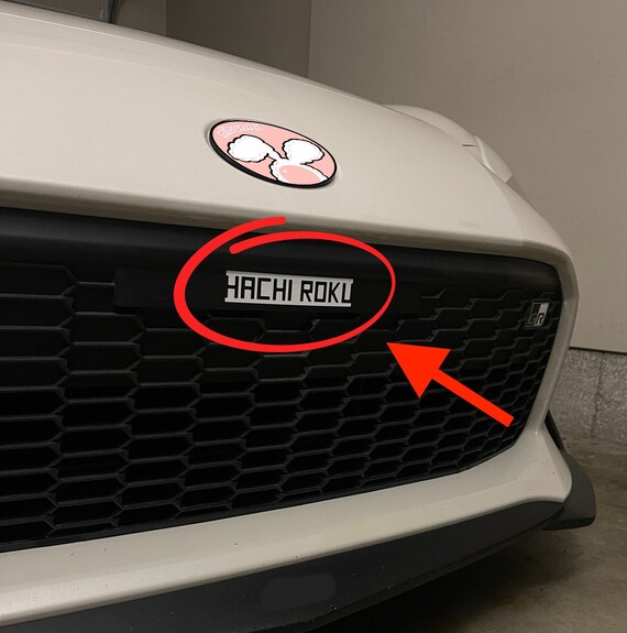 GR86 Hachi Roku 86 Eight Six Hachiroku Decal License Plate Delete