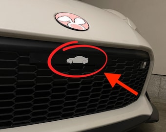 GR86 Silhouette Outline Car Shape Decal License Plate Delete Decal Sticker for 2022 2023 2024 GR86