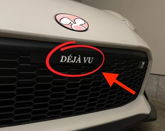 GR86 Initial D Inspired Deja Vu Déjà vu Eurobeat License Plate Delete Decal Sticker for 2022 2023 2024 GR86