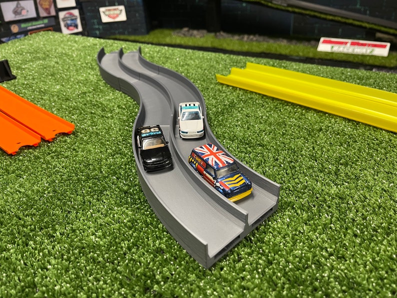 Hot Wheels 2 Lane Chicane fits Hot Wheels Track Etsy