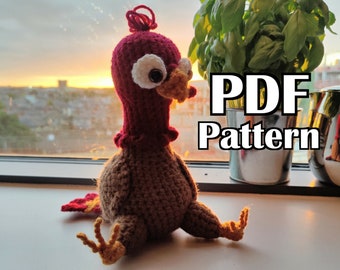 Todd the Turkey PDF Crochet Pattern | Amigurumi Thanksgiving Toy or Decoration | Plush Gift for Children and Babies | Autumn or Fall Trinket