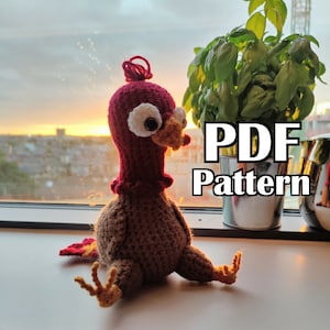 Todd the Turkey PDF Crochet Pattern | Amigurumi Thanksgiving Toy or Decoration | Plush Gift for Children and Babies | Autumn or Fall Trinket