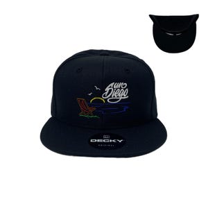 San Diego SD Cali SUN Beach SoCal PCH Mexico Bay Snapback Hat
