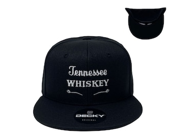 Tennessee Whiskey Snapback Hat All Black