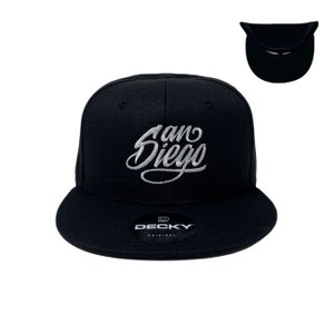 San Diego Snapback Hat All Black
