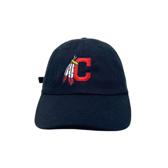 C Indians Feathers Slouch Dad Hat Cap Strapback
