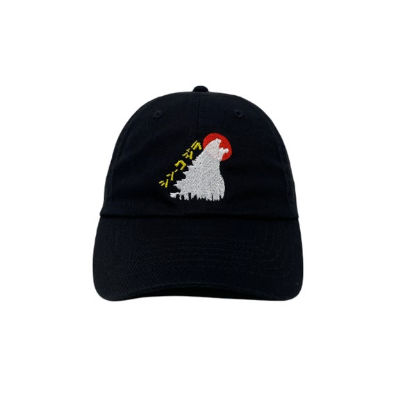 Godzilla Yellow Font Japan Tokyo Slouch 