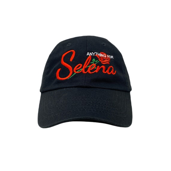 Selena Quintanilla Bling Lettering Logo Hat Cap Selena Quintanilla Bling Lettering Logo Black Strapback  main image 4