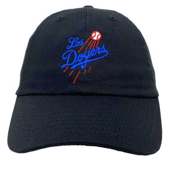 Los Doyers Blue Red Ball Slouch Dad Hat 