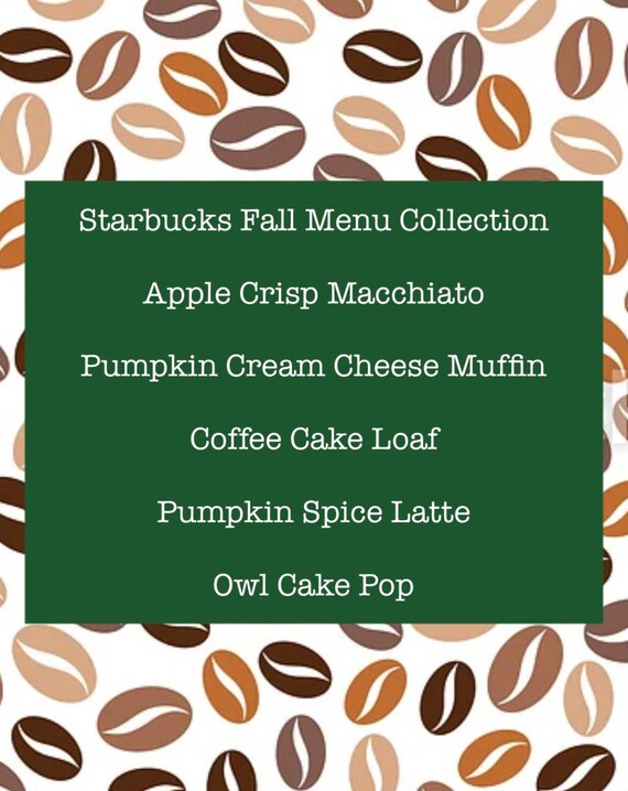 Starbucks Fall Menu Lip Balm Collection Etsy