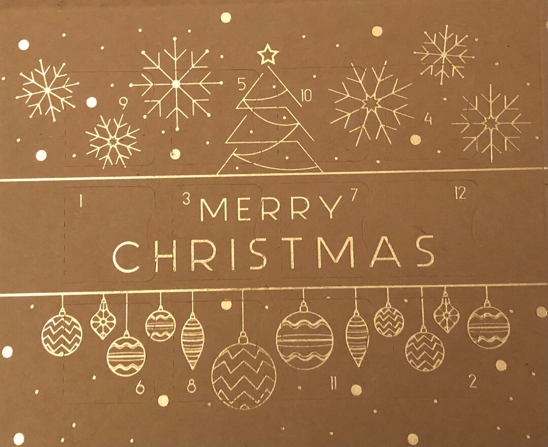12 Days of Christmas Crystal Advent Calendar - Etsy UK