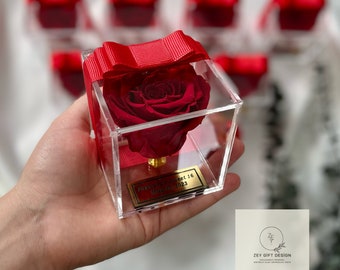 Preserved Rose Favor: Personalized Wedding Guest Gift, Infinity Rose