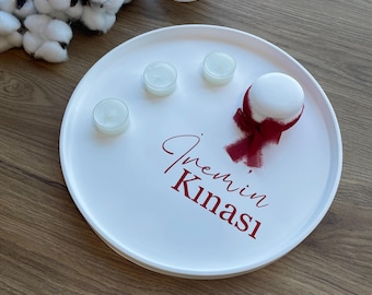 Personalized Henna Tray Set: Turkish Bridal Ceremony Decor