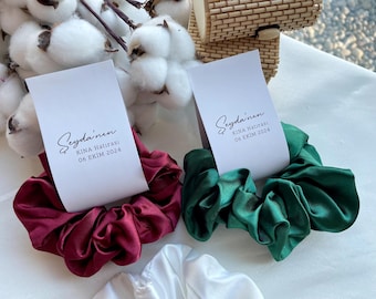 Personalized Satin Scrunchie Gift: Bridesmaid, Henna, Bachelorette