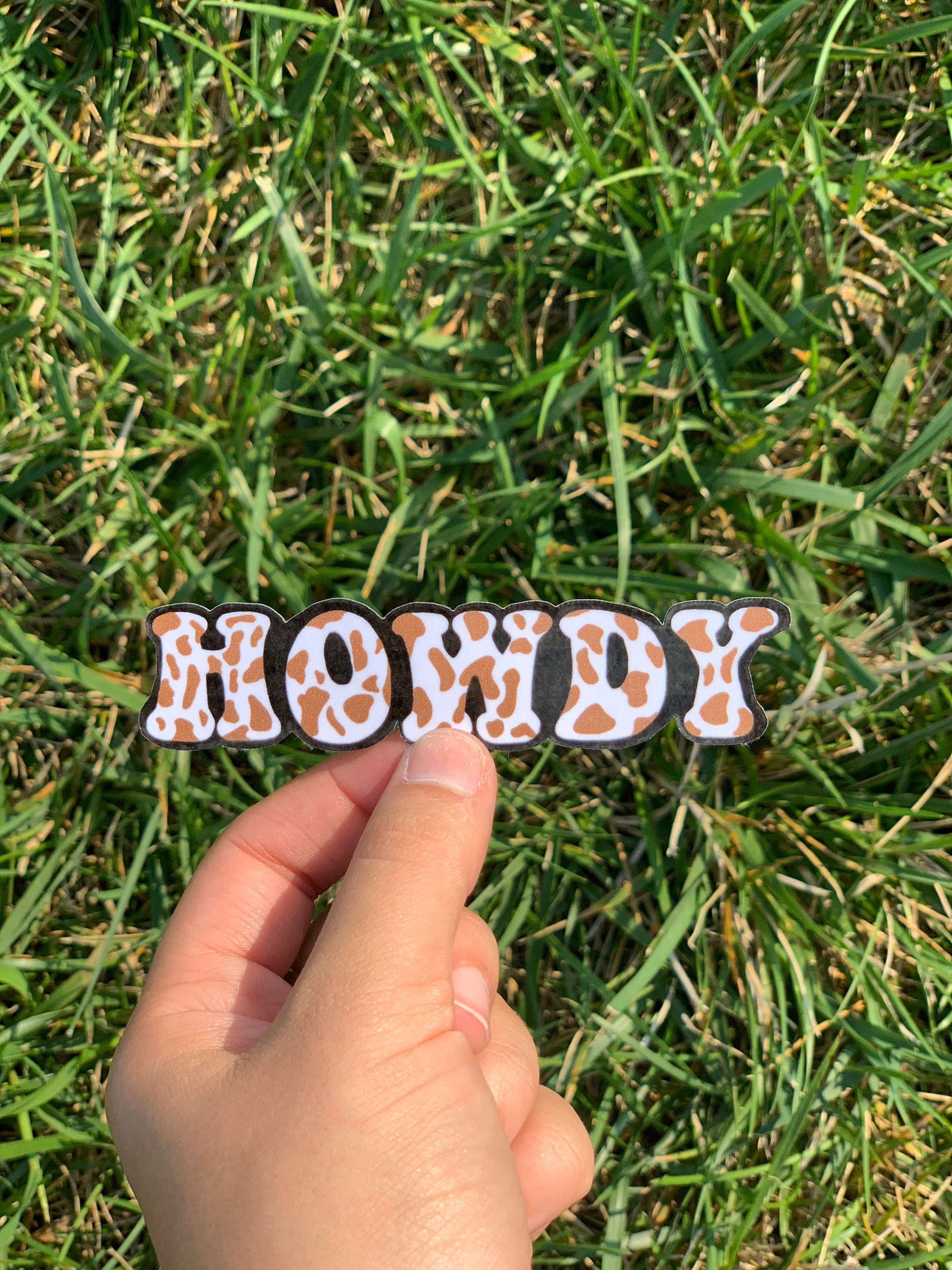 Howdyyyy Sticker Howdy Cow Print Sticker Waterproof Sticker Stickers for - Etsy