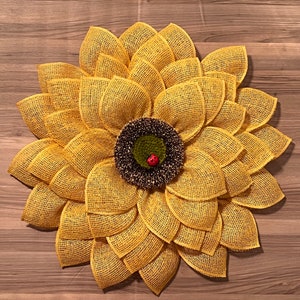 Sunflower Wreath Summer Wreath Wreath Sunflower Sunflower Door Hanger Summer Sunflower Spring Door Decor Sunflower Decor Gift