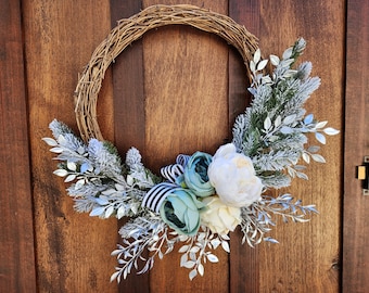 Snowy Christmas Wreath | Wreath for Front Door | Home Decor | Christmas Decoration