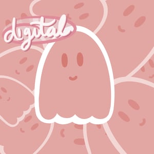 Pink Squid Cartoon Digital Download PNG, Fan Art Design