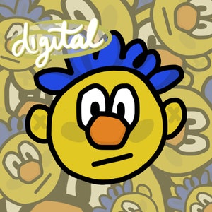 Yellow Guy Don&#39;t Hug Me I&#39;m Scared (DHMIS) Yellow Guy Sticker Digital Download