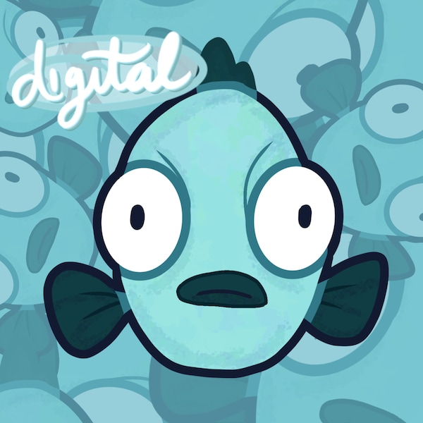 Luca Inspired Giuseppe the Fish Digital Sticker