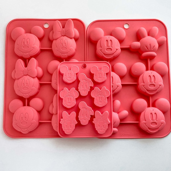 Moule en silicone Mickey Mouse | Mickey Mouse au chocolat | Plateaux à glaçons mignons | Moule Mickey Jello pour enfants | Cadeaux de fête de cuisson Disney