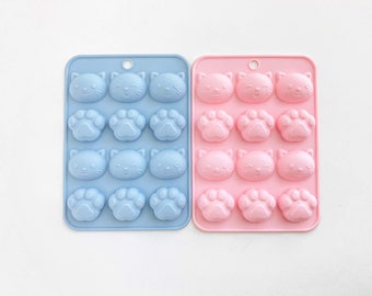 Happy Date Cartoon-shaped Ice Cube Trays with Lid,Fun Silicone Ice