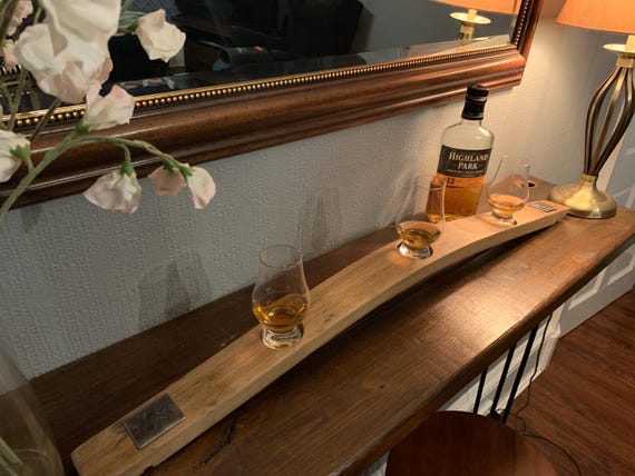 Whisky Flight Board for 3 (optional) Glencairn Tasting Glasses