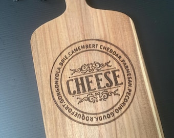 Acacia Serving Board with Cheeseboard engraving