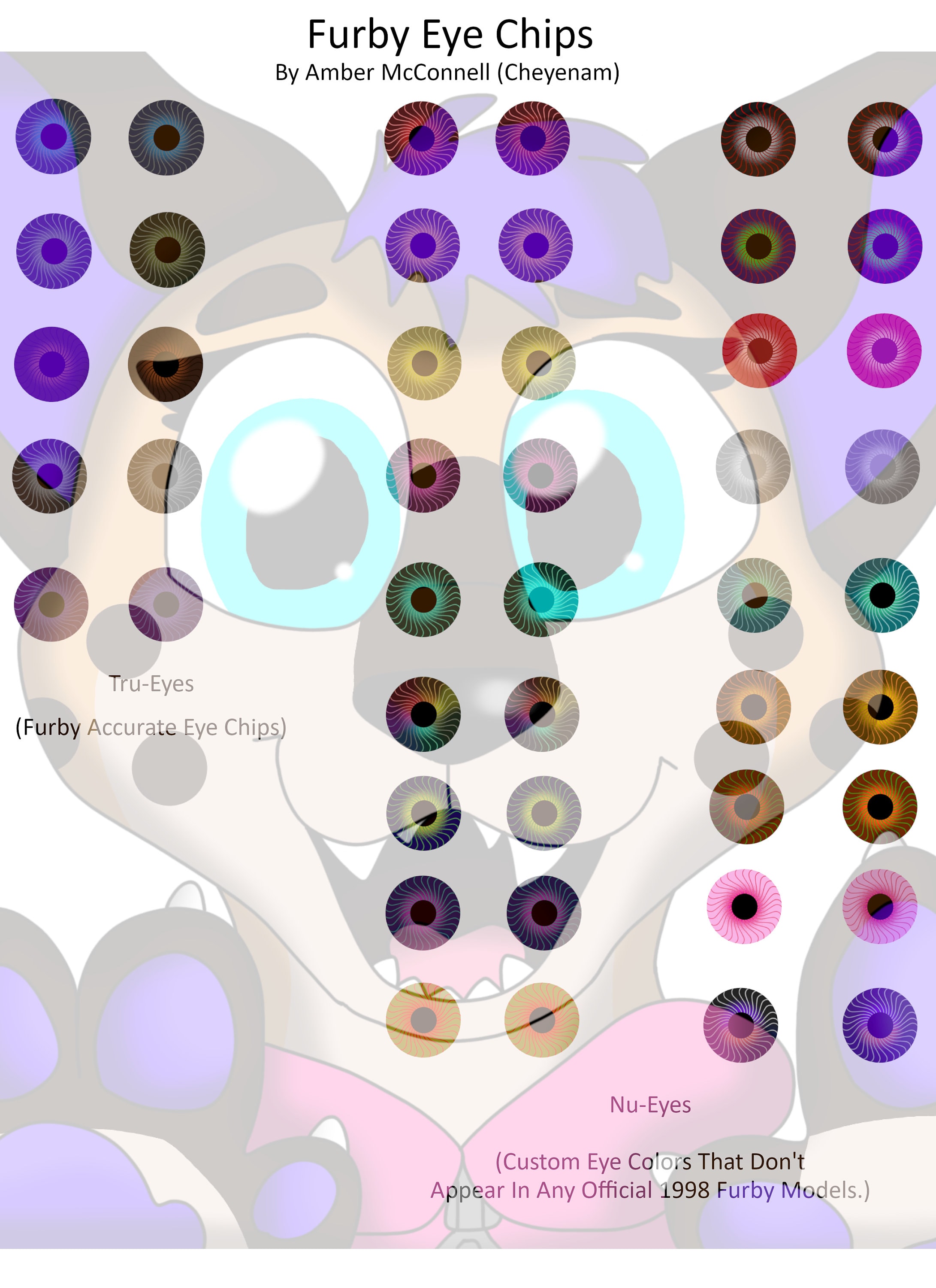 NEW EYE COLORS Furby Eye Colors for Making Custom Eye Chips Etsy