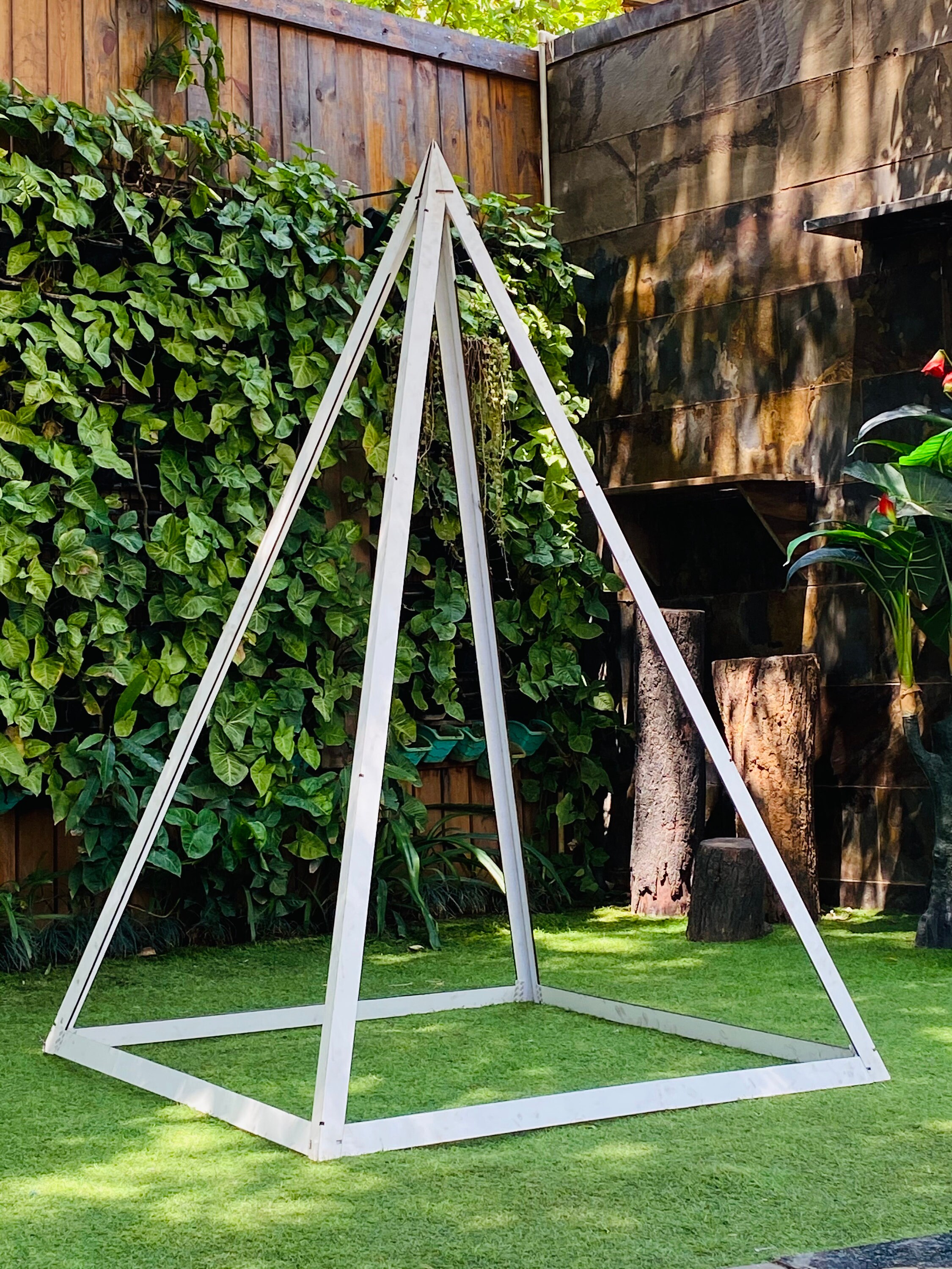 Nubian PVC Meditation Pyramid with 3 side fabric covering Etsy