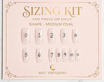 Press On Nail Sizing Kit, Find Your Perfect Nail Size, Nail Size Guide, Fake Nail Size Kit, Press On Nails Measurement