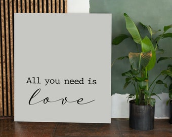 Love Quote Print: Minimalist Wall Art (Digital Download)