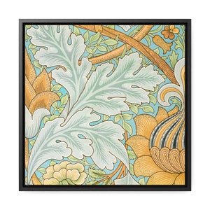 Framed Canvas Antique Textiles Wall Art Print Vintage Gallery art with hanging kit William Morris's St. James 1881 image 4