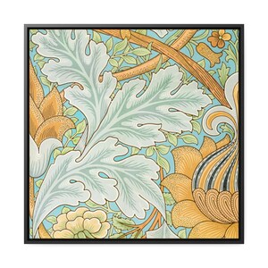 Framed Canvas Antique Textiles Wall Art Print Vintage Gallery art with hanging kit William Morris's St. James 1881 image 6