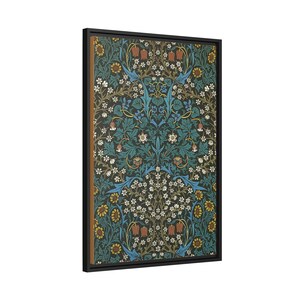 Framed Canvas Antique Textiles Wall Art Print Vintage Gallery art with hanging kit William Morris 1881 image 8