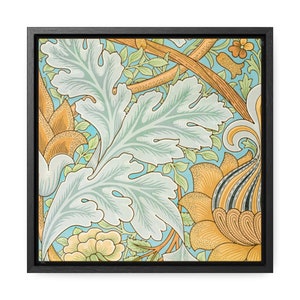 Framed Canvas Antique Textiles Wall Art Print Vintage Gallery art with hanging kit William Morris's St. James 1881 image 3