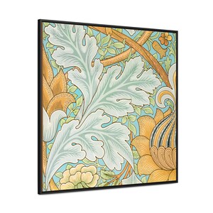 Framed Canvas Antique Textiles Wall Art Print Vintage Gallery art with hanging kit William Morris's St. James 1881 image 9