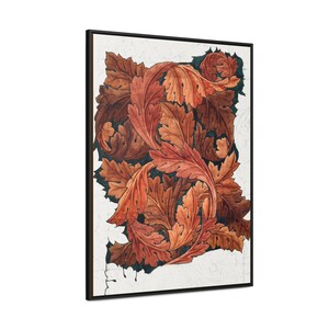 Framed Canvas Antique Textiles Wall Art Print Vintage Gallery art with hanging kit William Morris' Acanthus 1879-1881 image 8