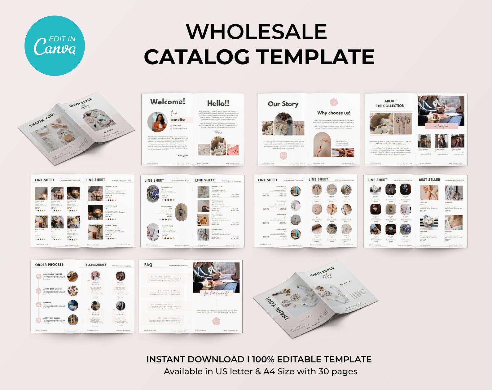 Editable Wholesale Line Sheet Template Wholesale Catalogue Etsy Editable Wholesale Line Sheet Template Wholesale Catalogue Etsy