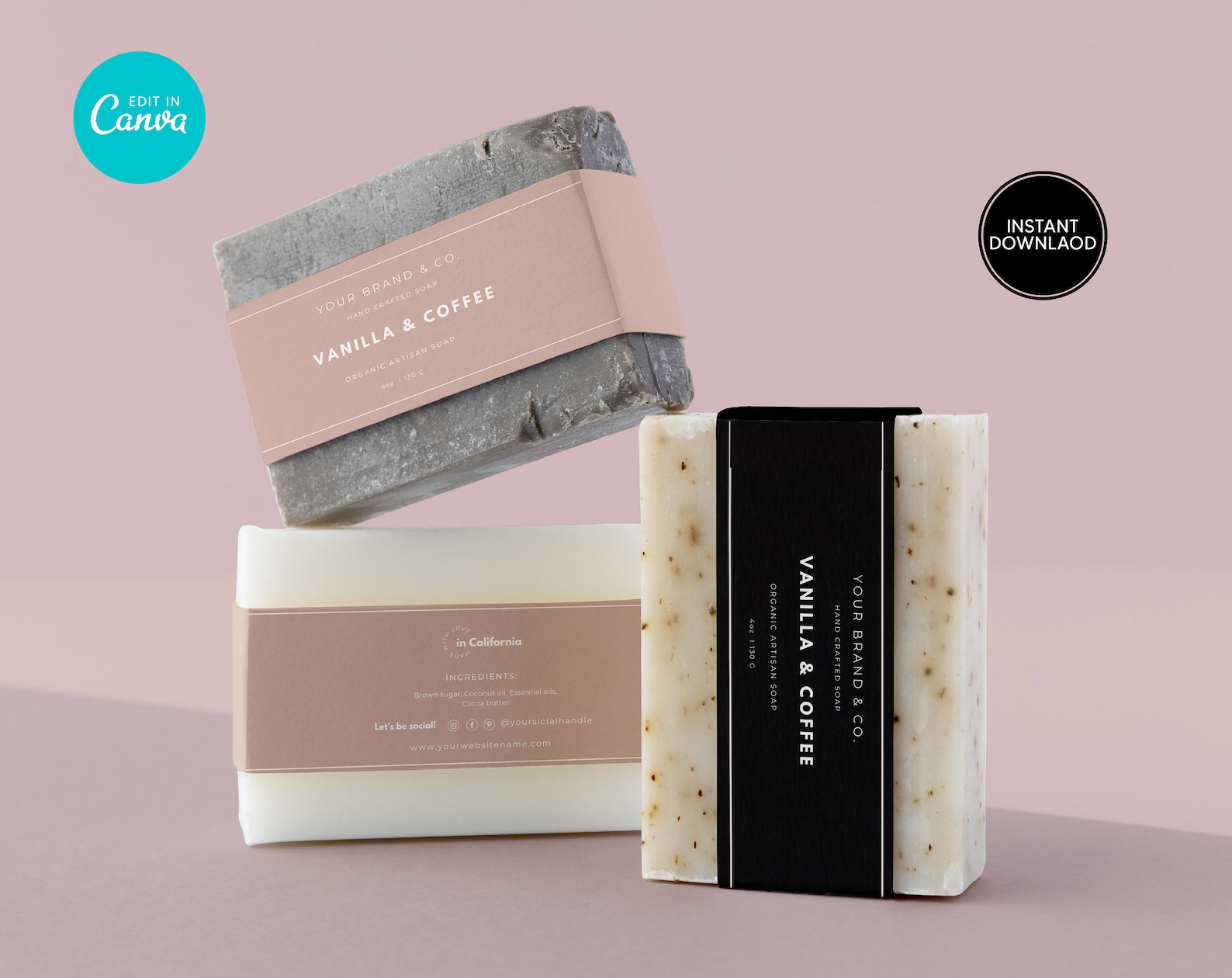 Editable Soap Label Template Custom Wrap Whipped Soap Label | Etsy