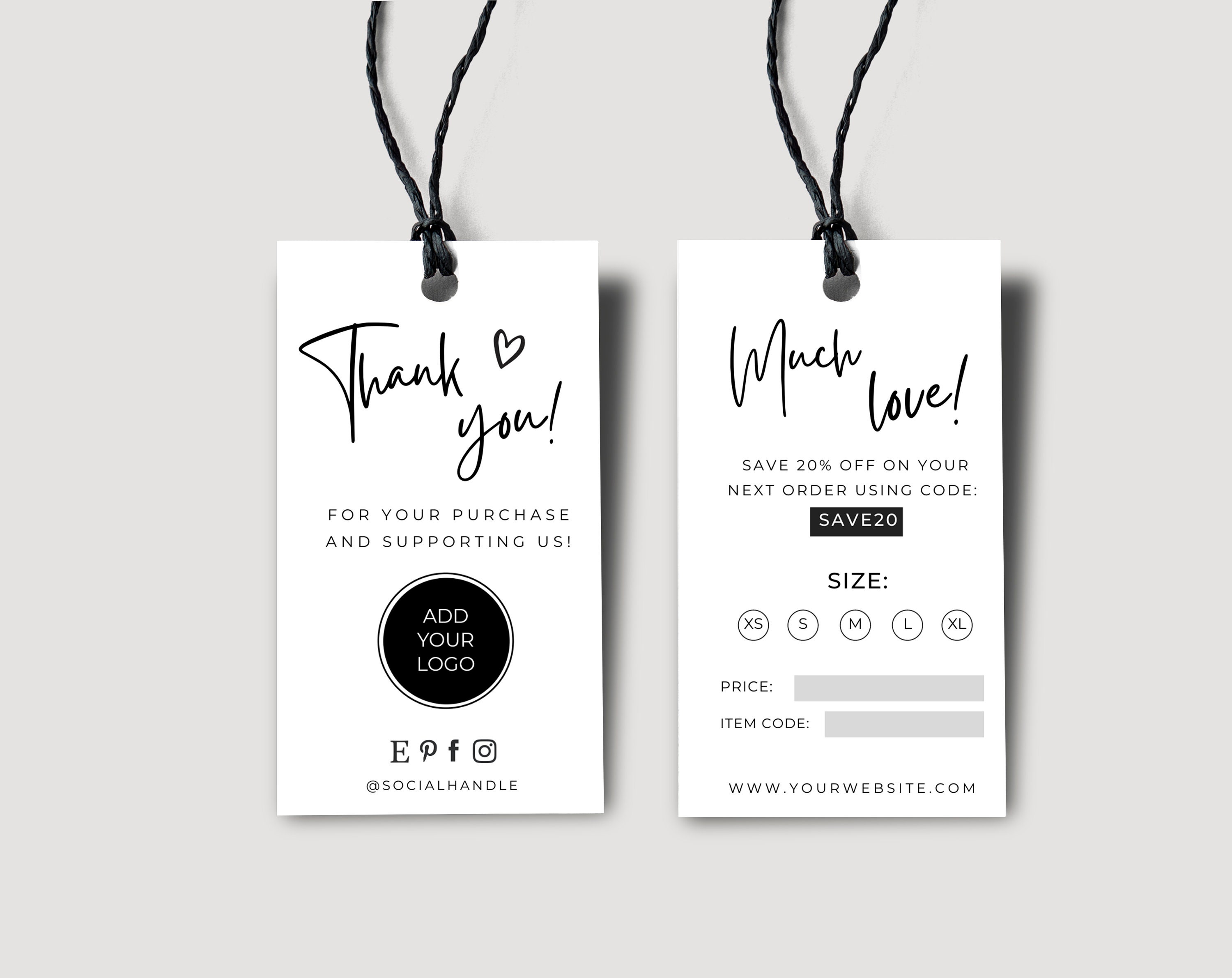 Hang Tags Template