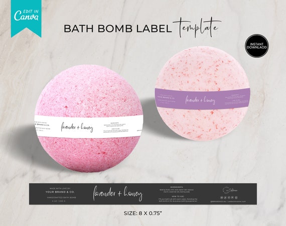Editable Bath Bomb Label Template Printable Bath Bomb Label | Etsy
