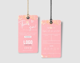 Small Business Price Tag Template | Editable Clothing Hang Tag Printable | Clothing Hang Tag | Custom Hang Tags | Clothing Labels T19